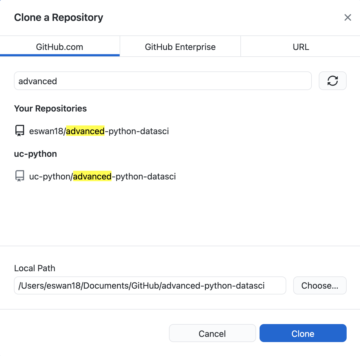 Clone a Repository